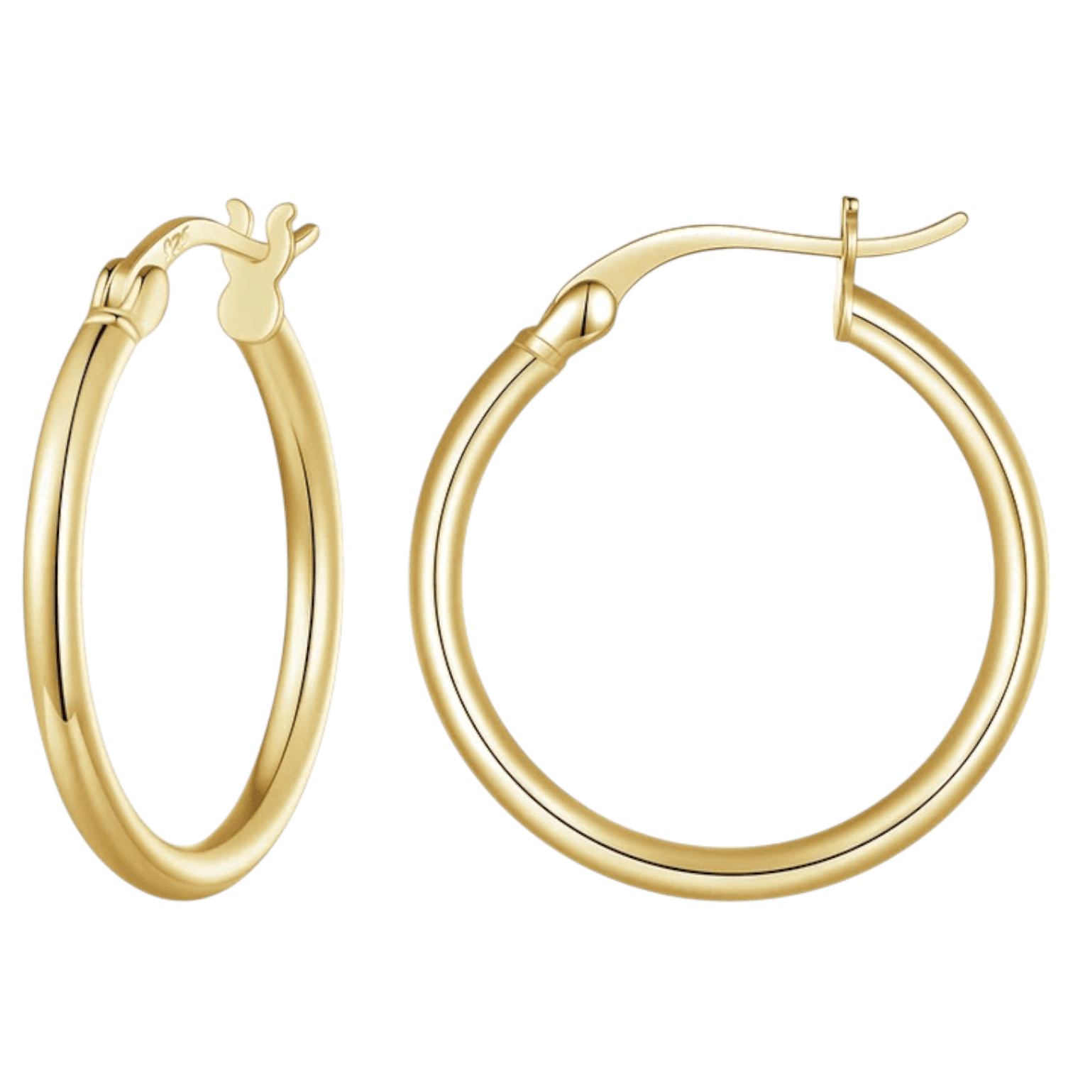 Kolczyki Okrągłe Koła Złote Srebro 925