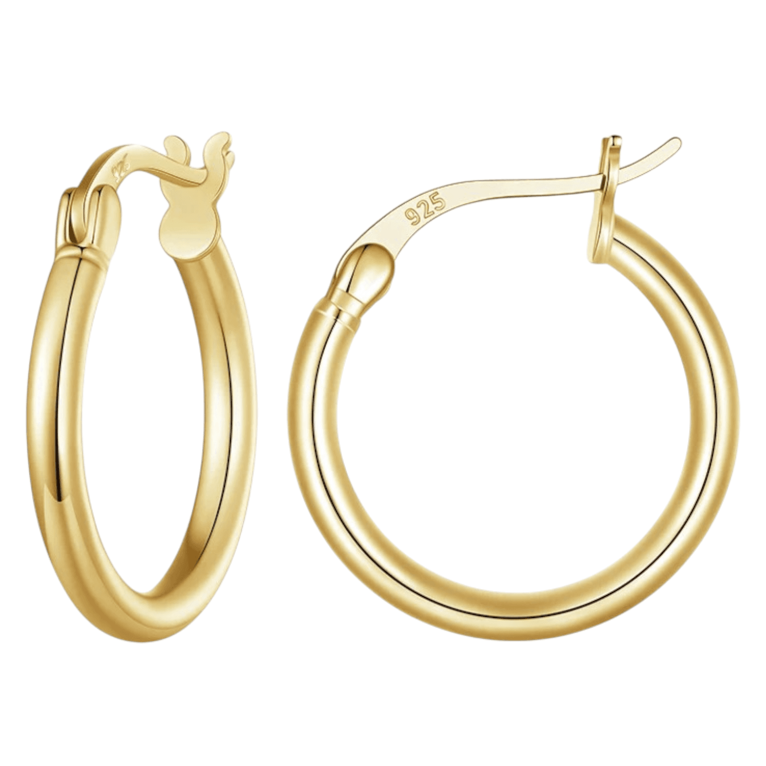 Kolczyki Okrągłe Koła Złote Srebro 925