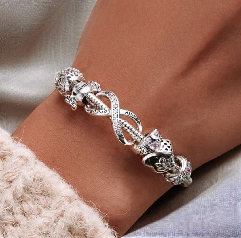 Charms  srebro 925 Nieskończoność Family Forever