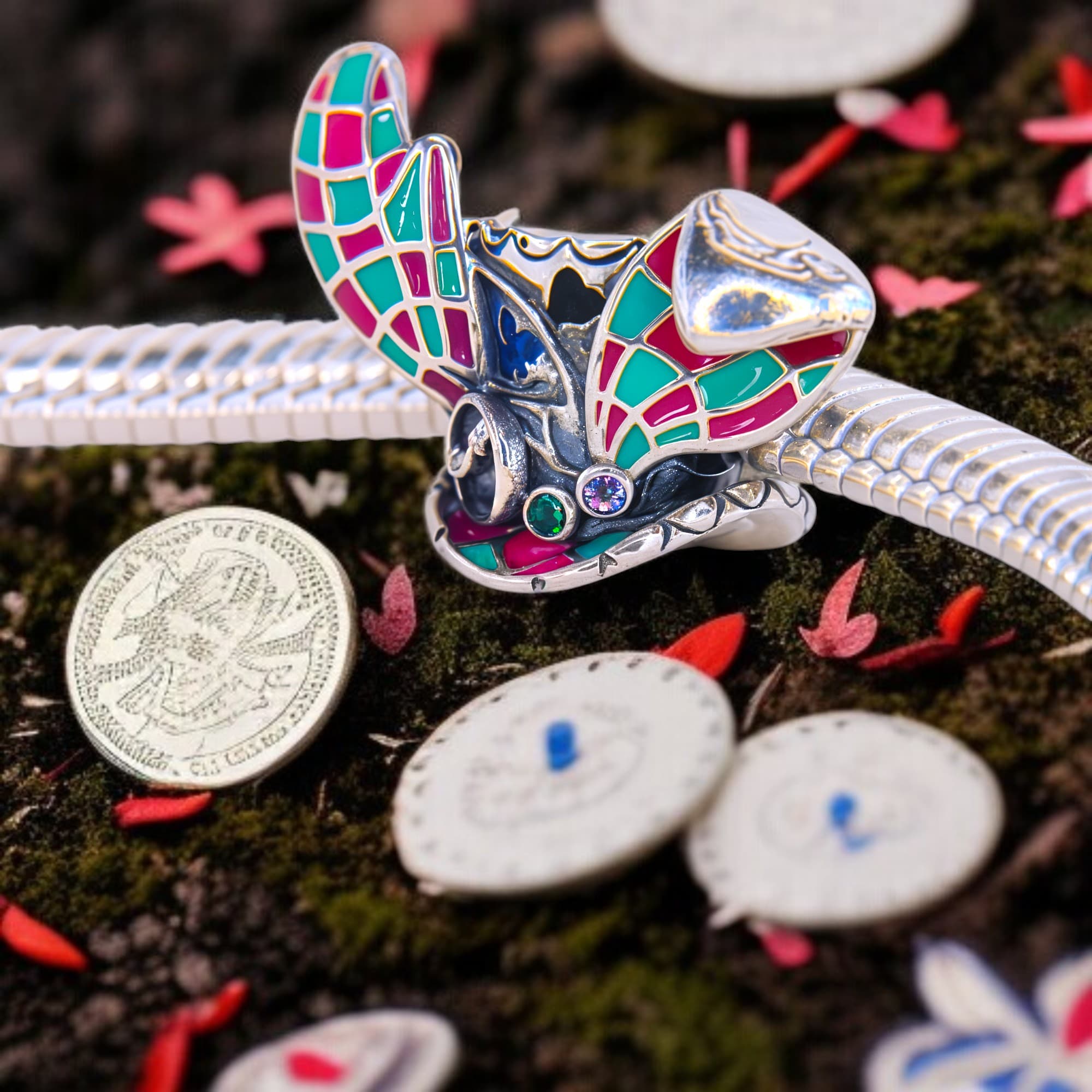 Charms Magiczny Kapelusz z Alicji w Krainie Czarów srebro 925