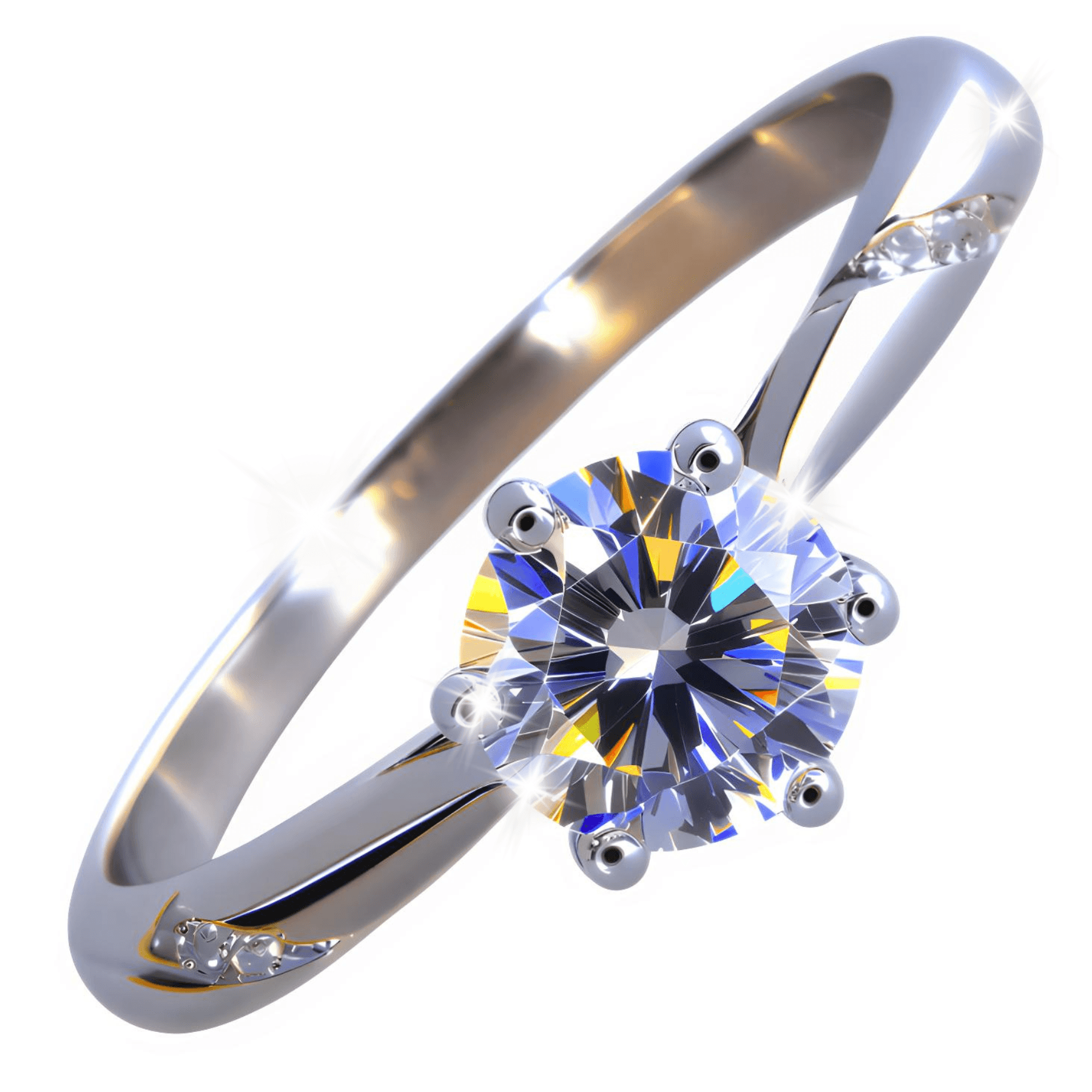 Pierścionek z diamentem moissanit 1 ct srebro 925 moissanite