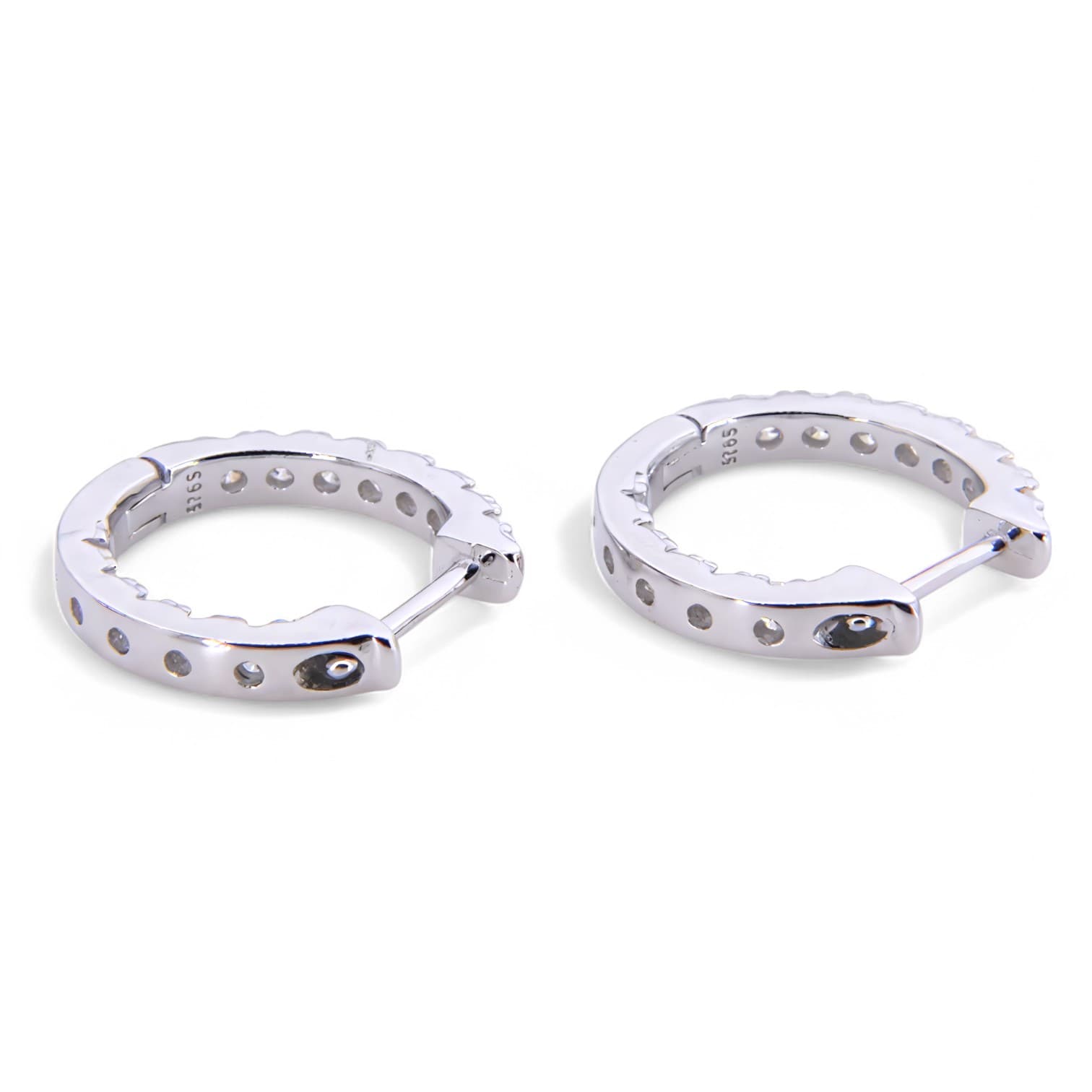 Kolczyki moissanit KOŁA srebro 925 białe złoto