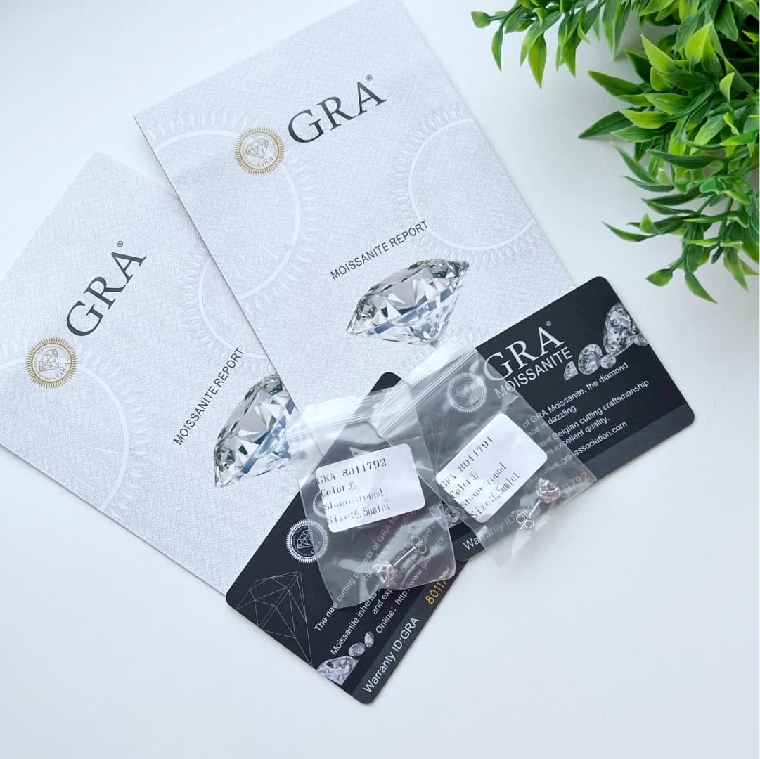 Kolczyki sztyf diament Moissanit brylant laboratoryjny diament