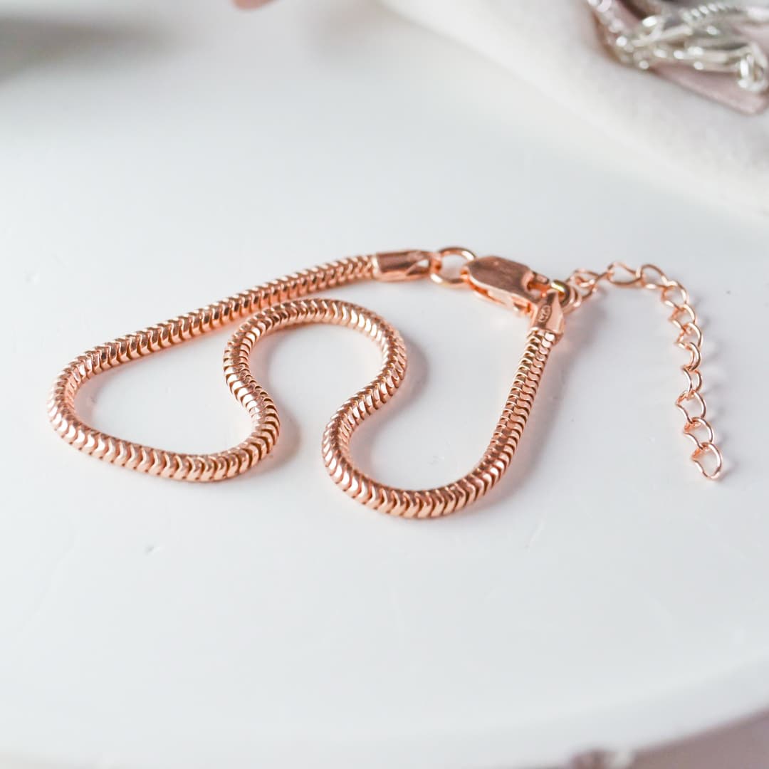 Bransoletka do charms Pandora srebro 925 RÓŻOWE ZŁOTO 18 KARTÓW regulowana