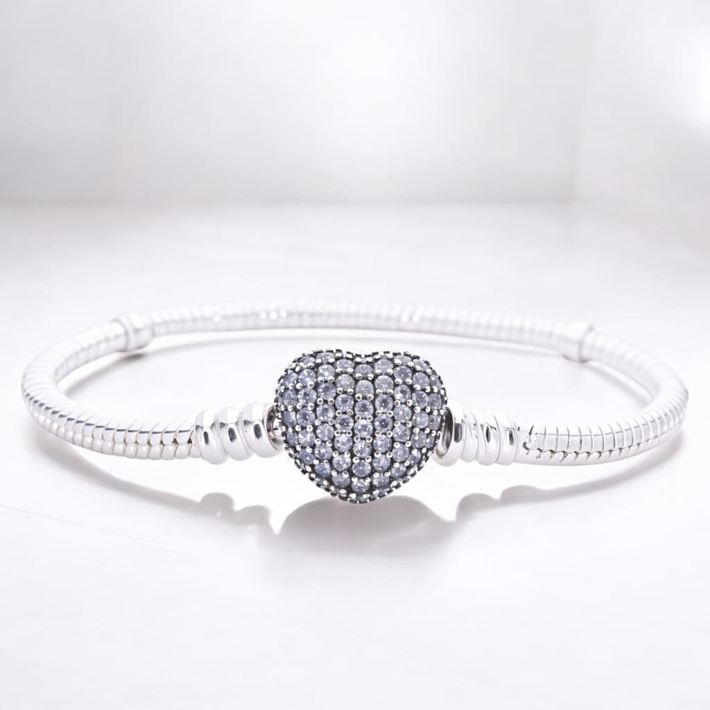 Bransoletka do charms typu Pandora Serce 100 % Srebro 925