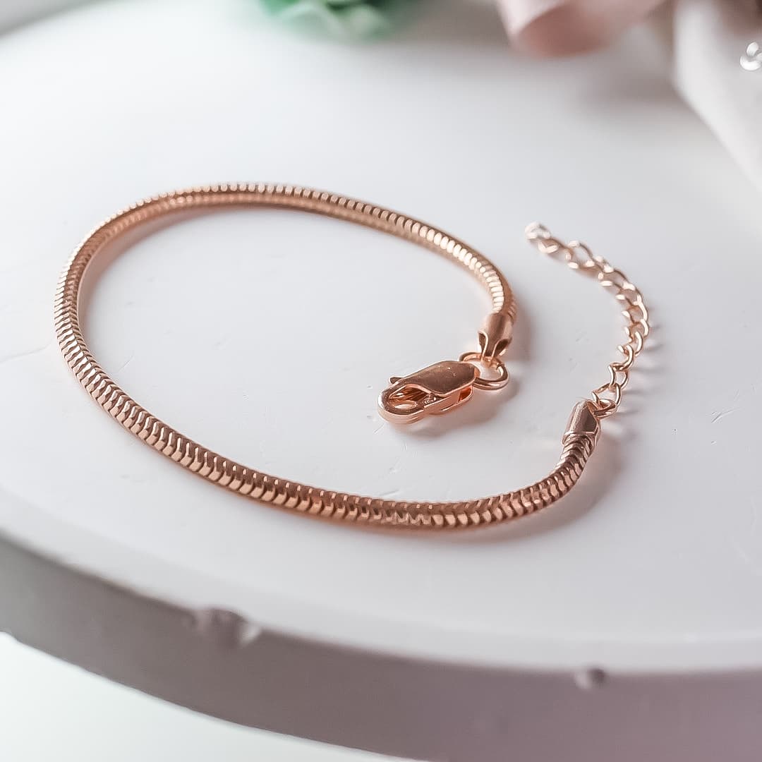 Bransoletka do charms Pandora srebro 925 RÓŻOWE ZŁOTO 18 KARTÓW regulowana