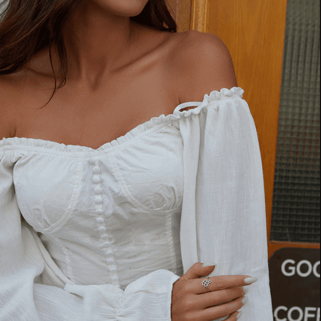 Pierścionek Szczęśliwa Czterolistna Koniczyna srebro 925  talizman szczęścia