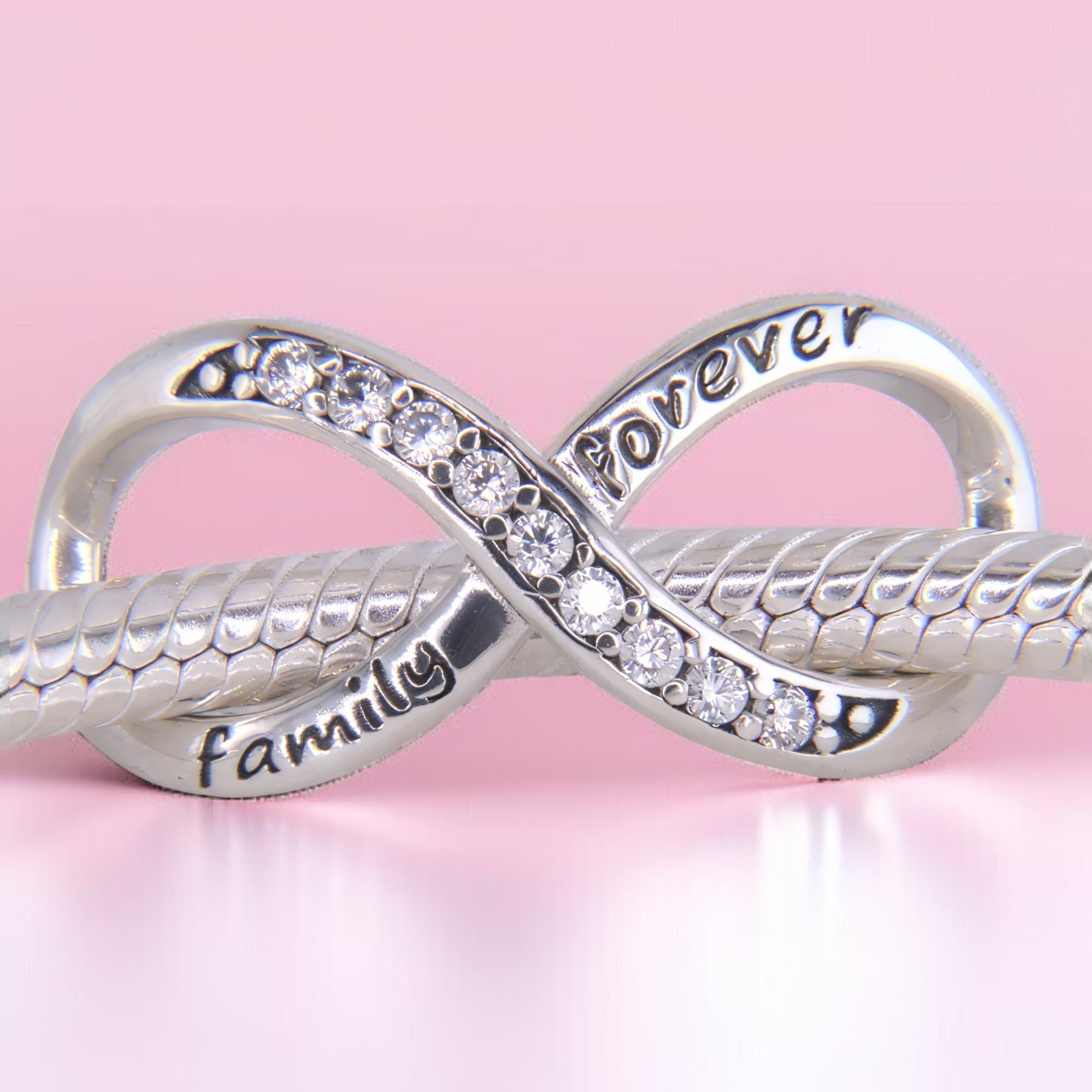 Charms  srebro 925 Nieskończoność Family Forever