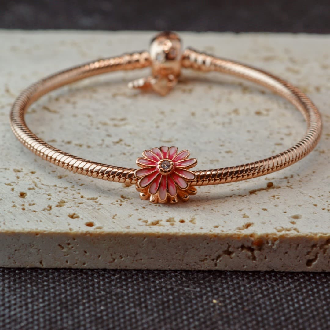 Charms zawieszka Stokrotka złota srebro różowe złoto rose gold