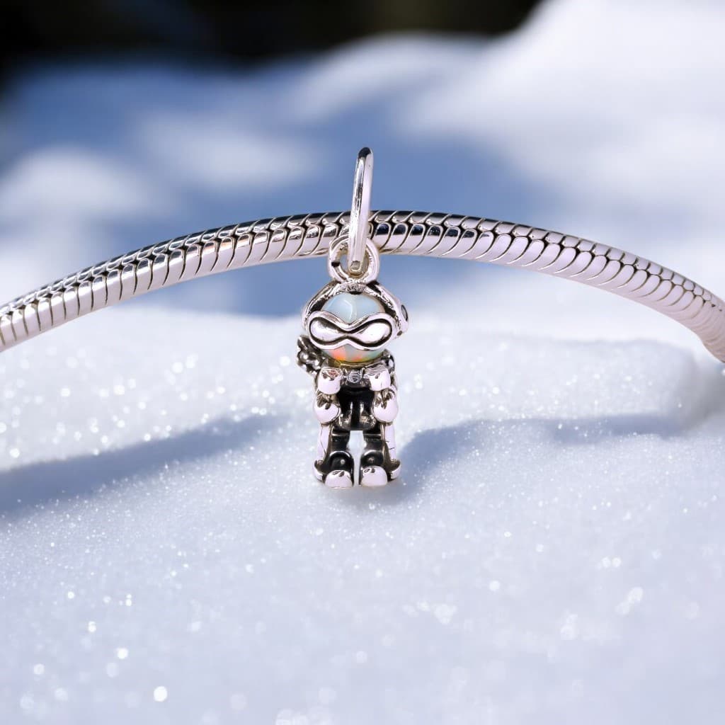 Charms zawieszka NARCIARZ ski narty stok zima srebro 925