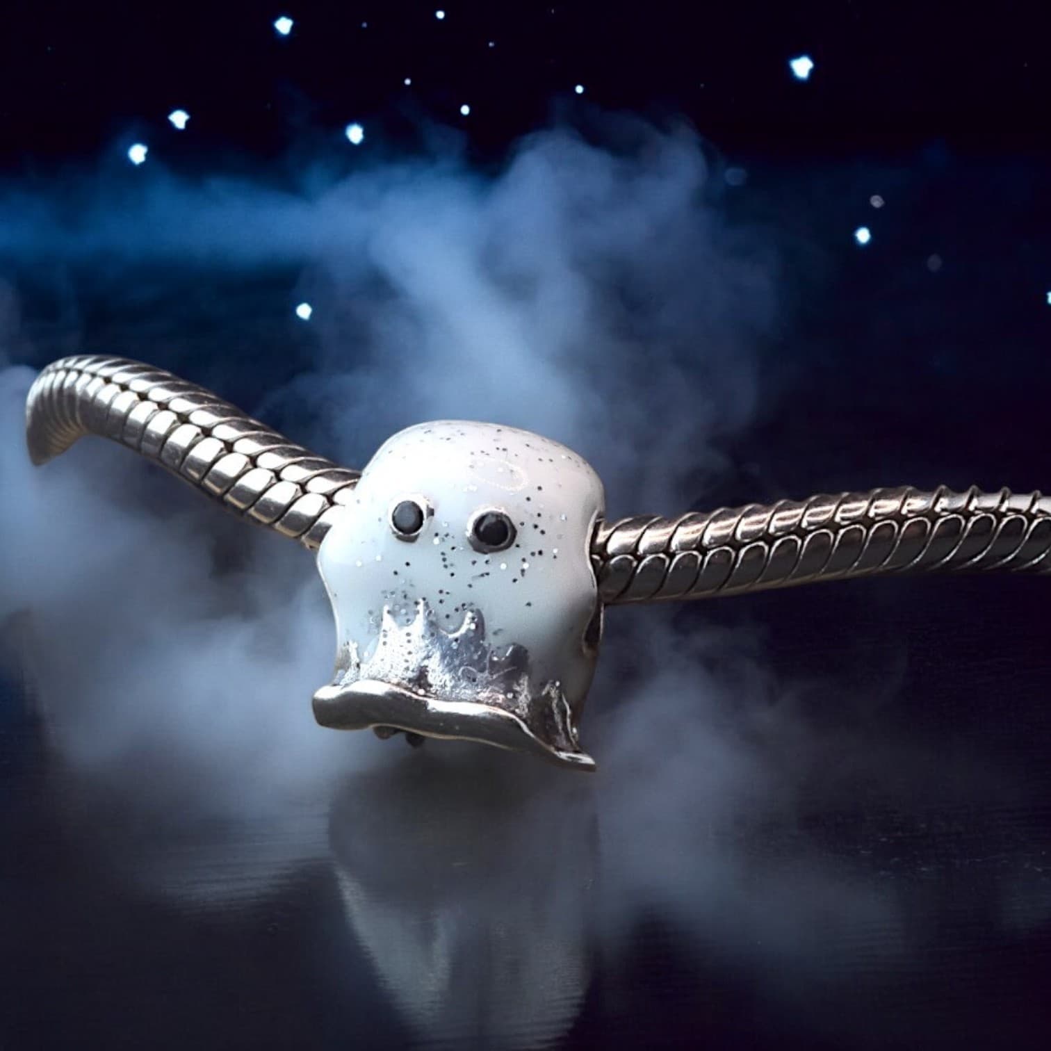 Charms Duszek BOO srebro 925 świecący w nocy zawieszka