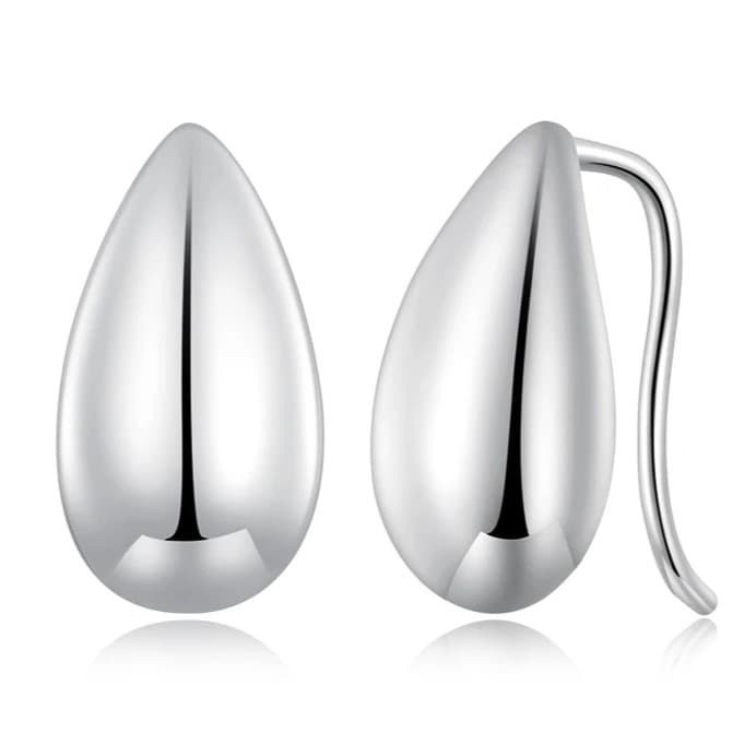 Kolczyki KROPLE o wysokim połysku srebro 925 łzy kropla