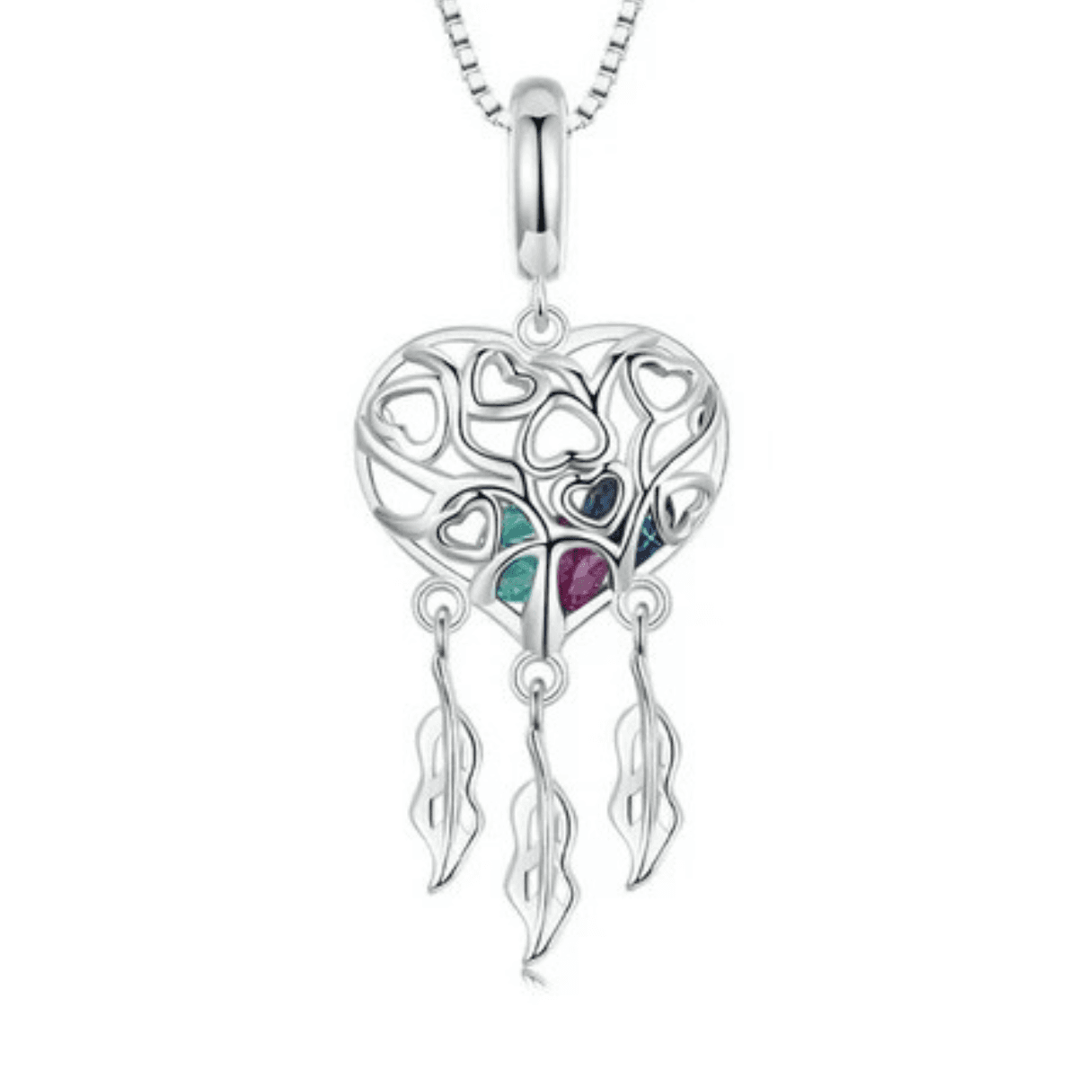 Naszyjnik Drzewo Życia srebro 925 białe złoto