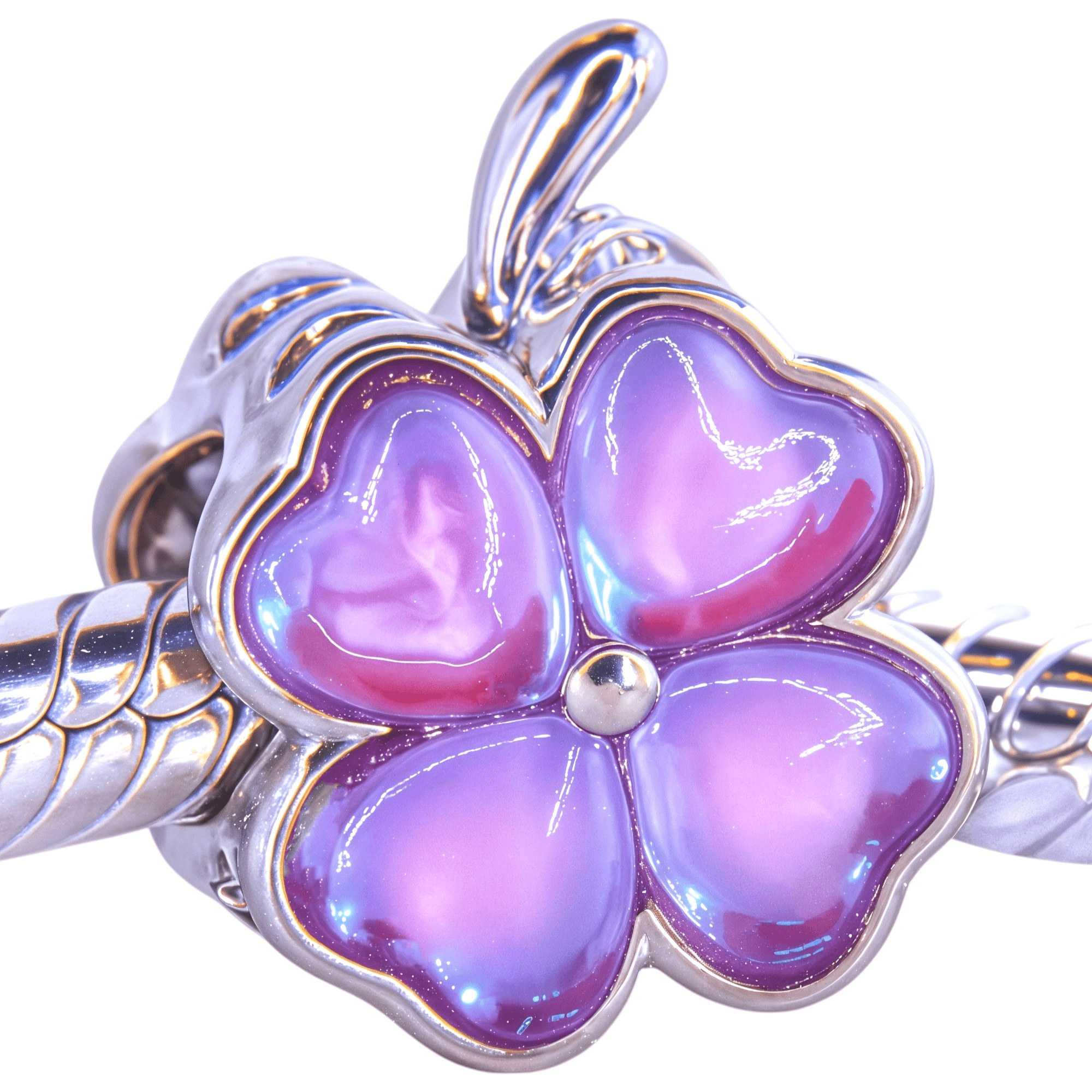 Charms do Pandora zawieszka FIOLETOWA KONICZYNA srebro 925