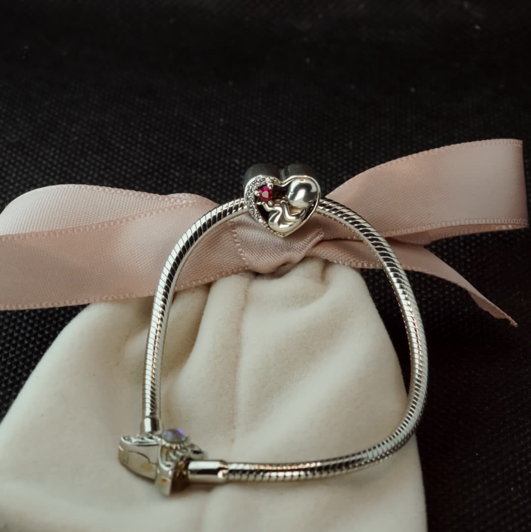 Charms Ciąża Narodziny dziecka Baby shower srebro 925 poród macierzyństwo