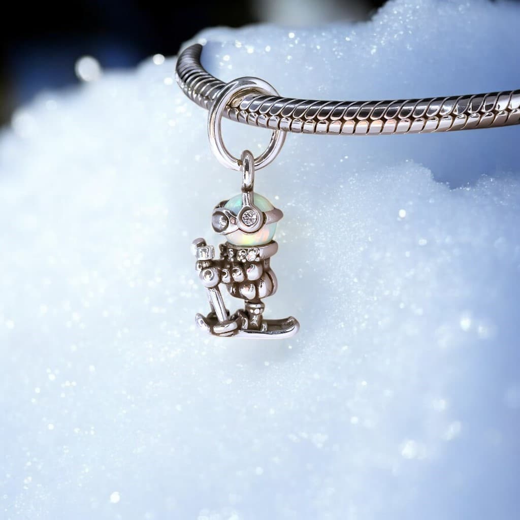Charms zawieszka NARCIARZ ski narty stok zima srebro 925