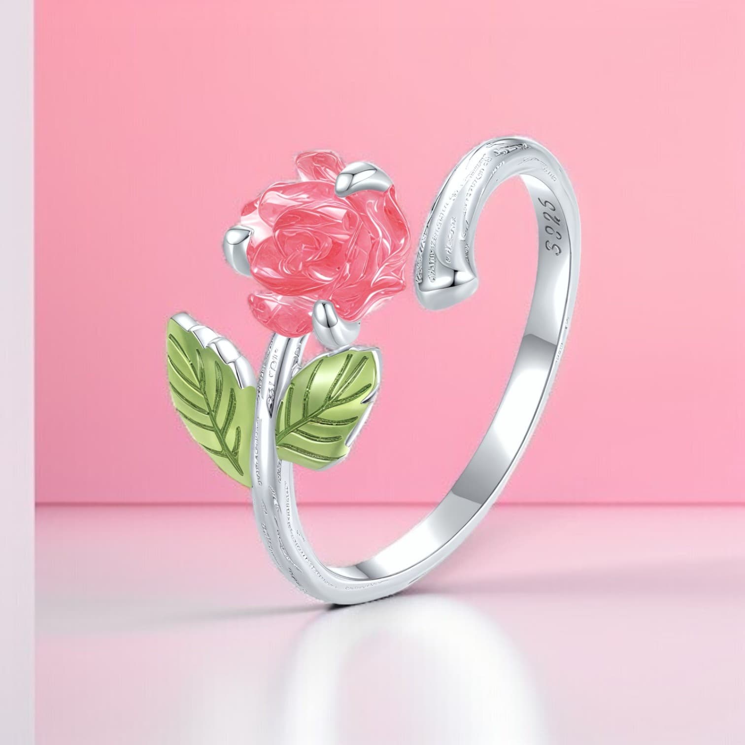 Pierścionek Róża zmieniająca kolor