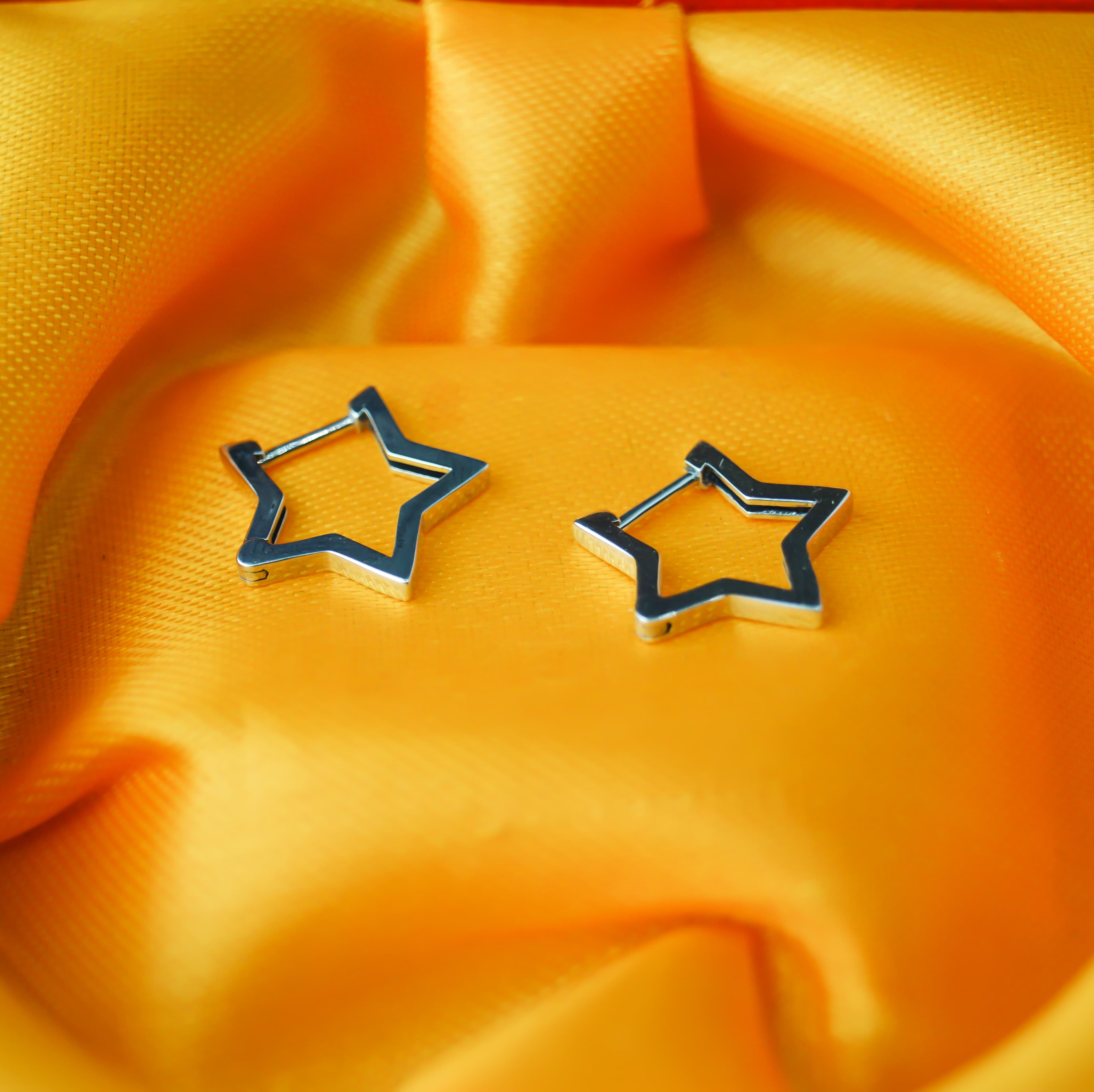 Gwiezdne Kolczyki srebro 925 gwiazdki