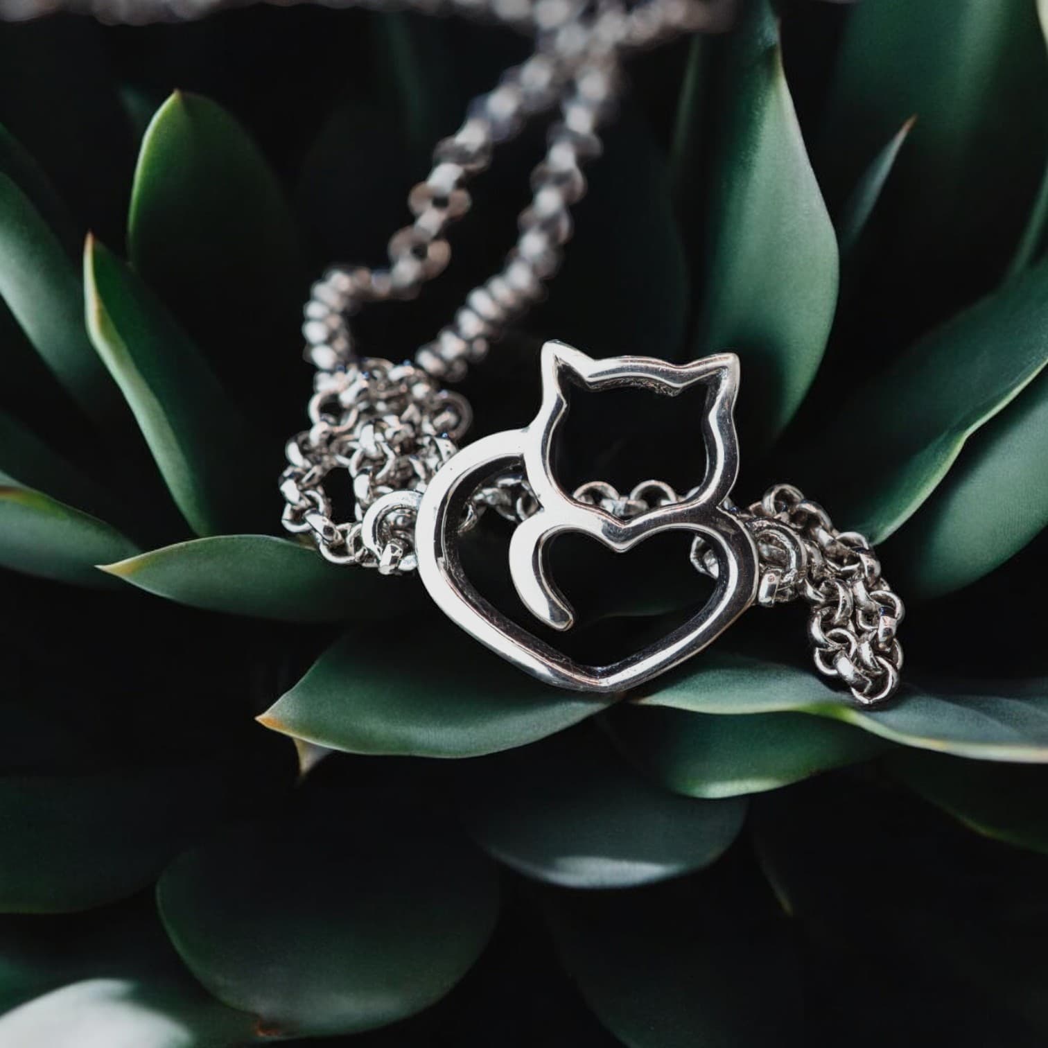 Bransoletka regulowana Kot srebro 925