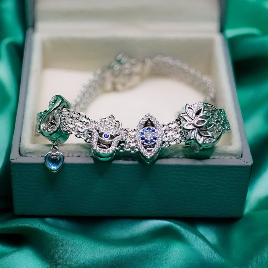 Bransoletka typu Reflexion Pandora srebro 925 platyna