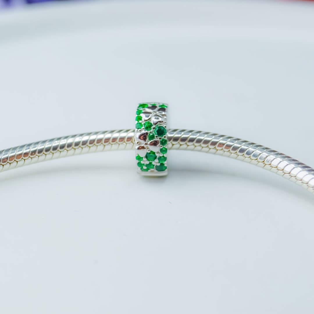 Stoper klips czterolistna koniczyna srebro 925