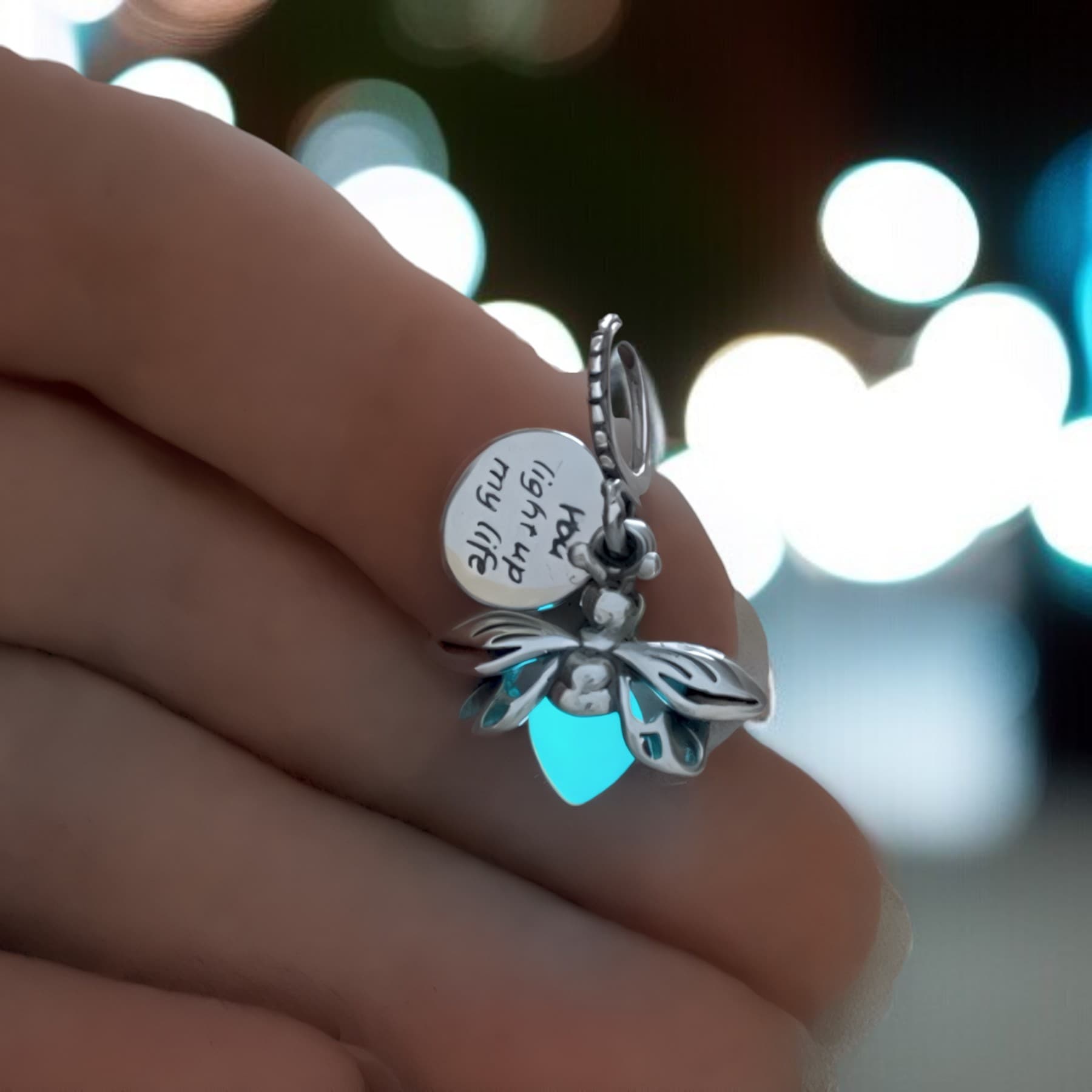 Świecący robaczek świętojański ze srebra 925