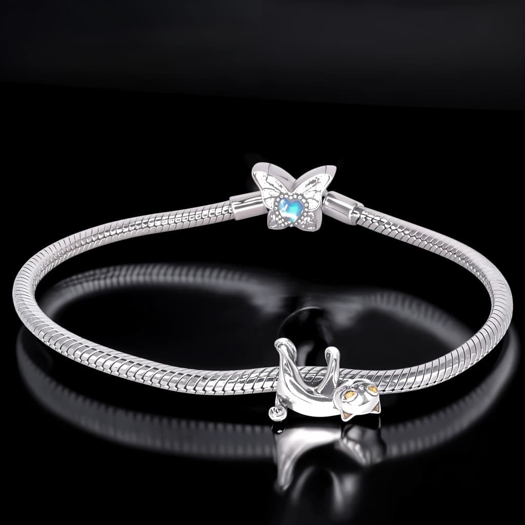 Charms Biały Kot srebro 925