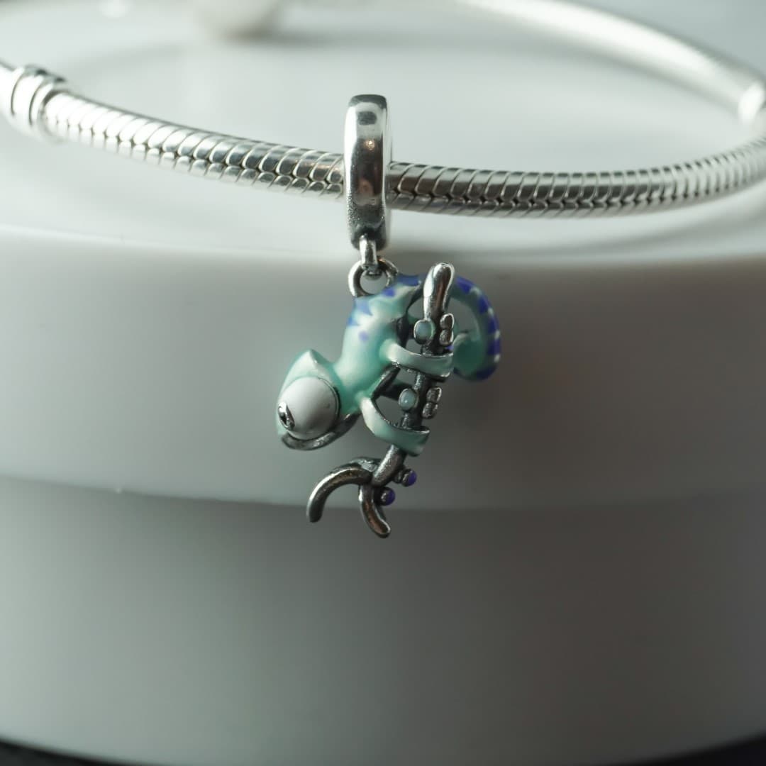 Charms Zmieniający kolor kameleon ze srebra 925