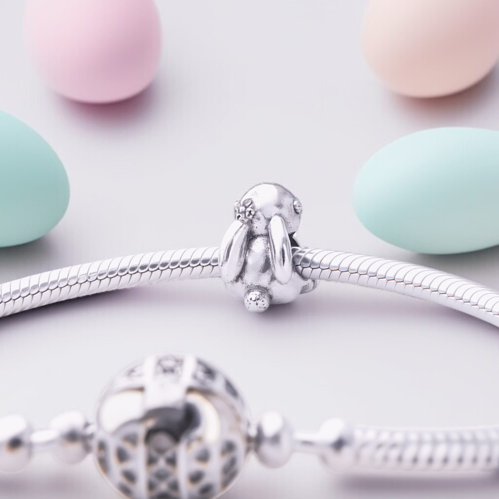 Srebrny charms Króliczek 925 zawieszka do bransoletek modułowych Pandora