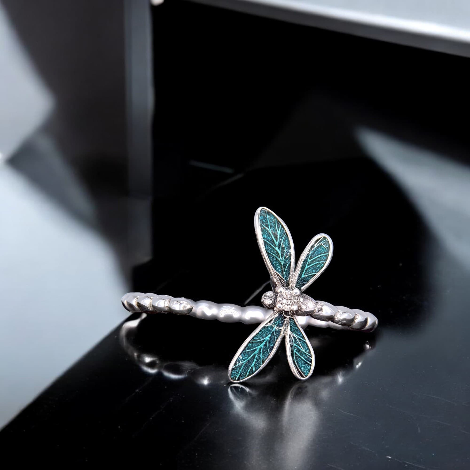 Pierścionek WAŻKA Srebro 925 regulowany natura