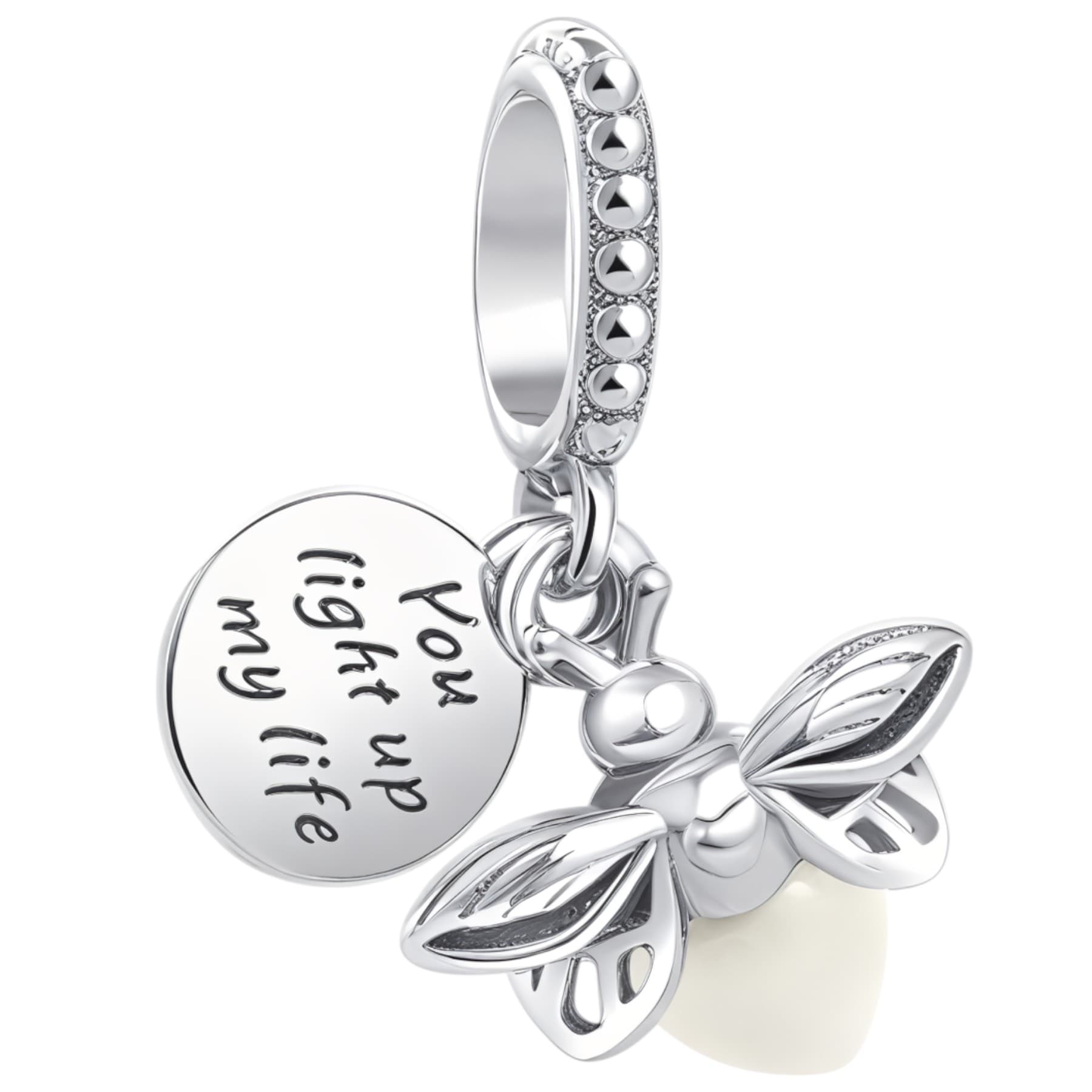 Świecący robaczek świętojański ze srebra 925