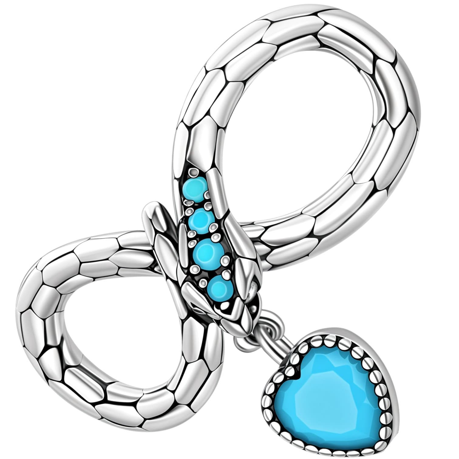 Charms Wąż Nieskończonośść Vintage żmijka turkus srebro 925