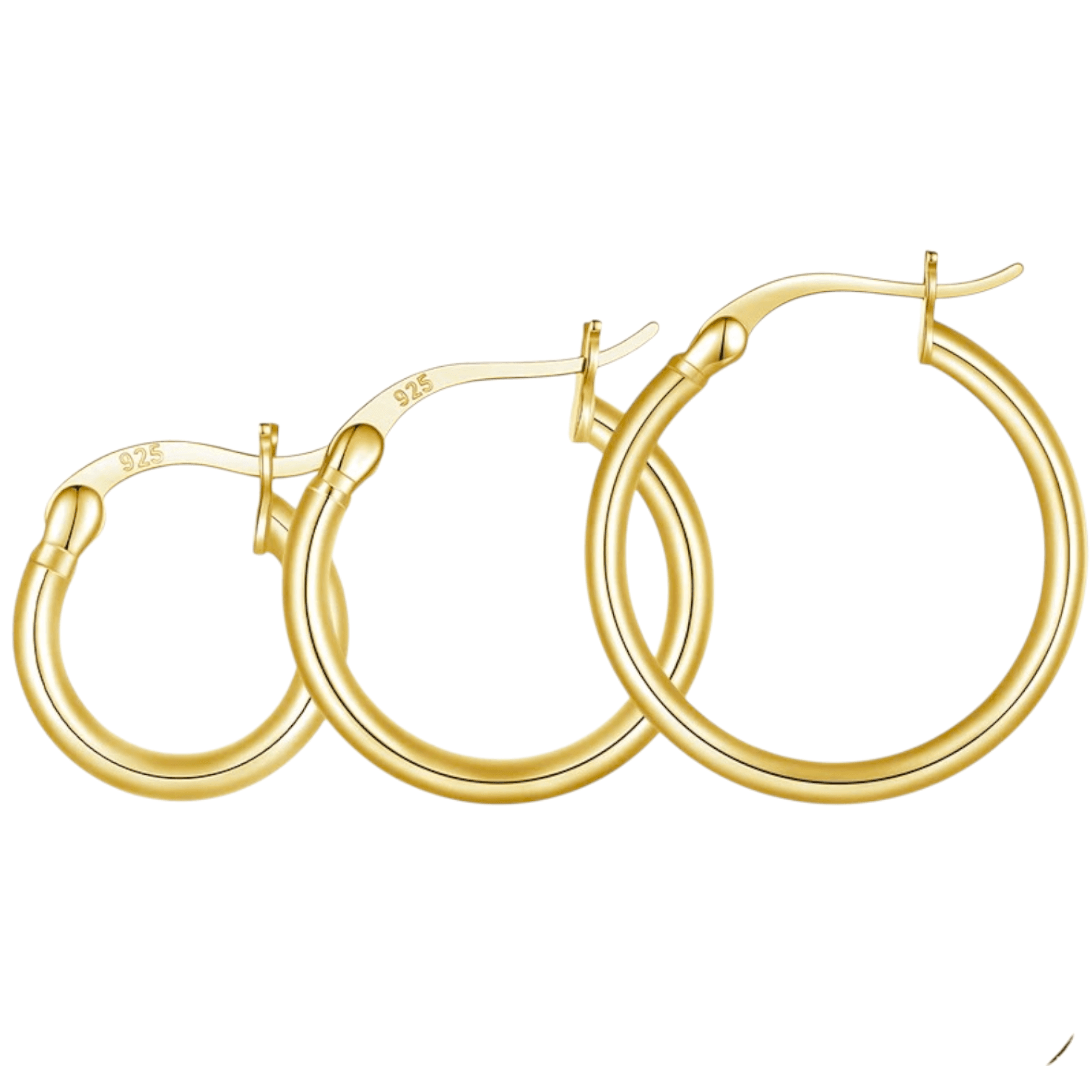 Kolczyki Okrągłe Koła Złote Srebro 925