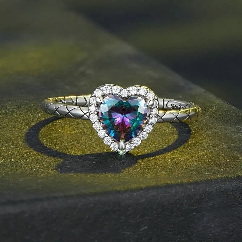 Pierścionek Mistyczny Kwarc srebro 925