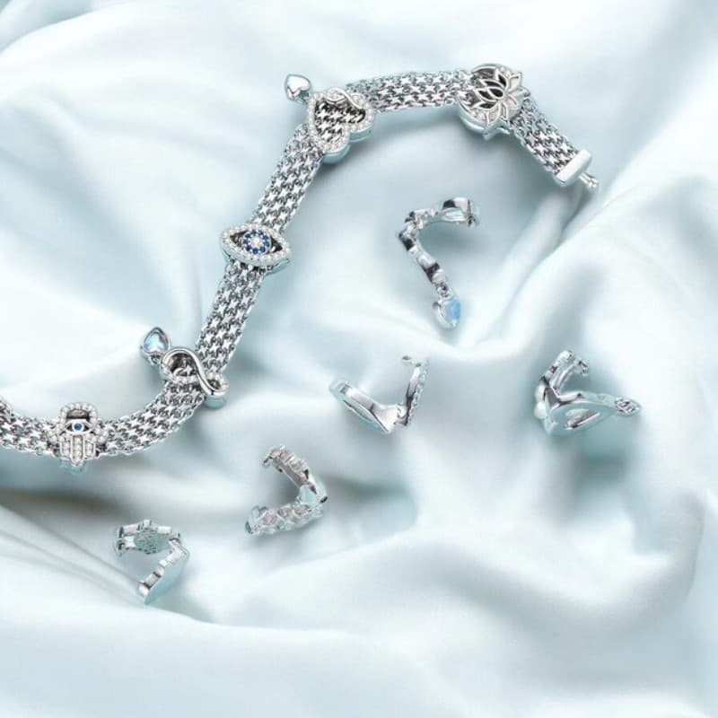 Bransoletka typu Reflexion Pandora srebro 925 platyna