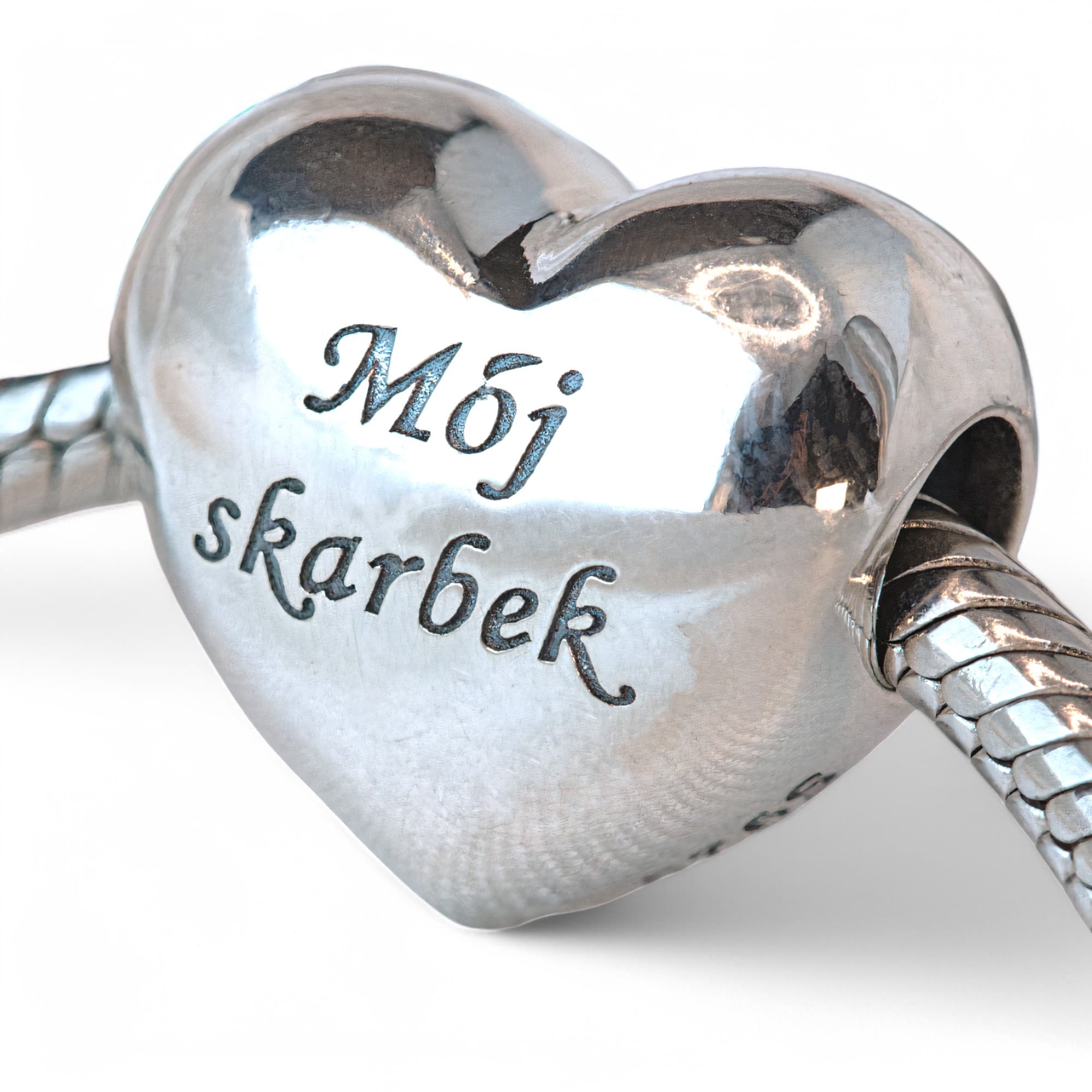 Charms MÓJ SKARBEK prezent dla ukochanej srebro 925