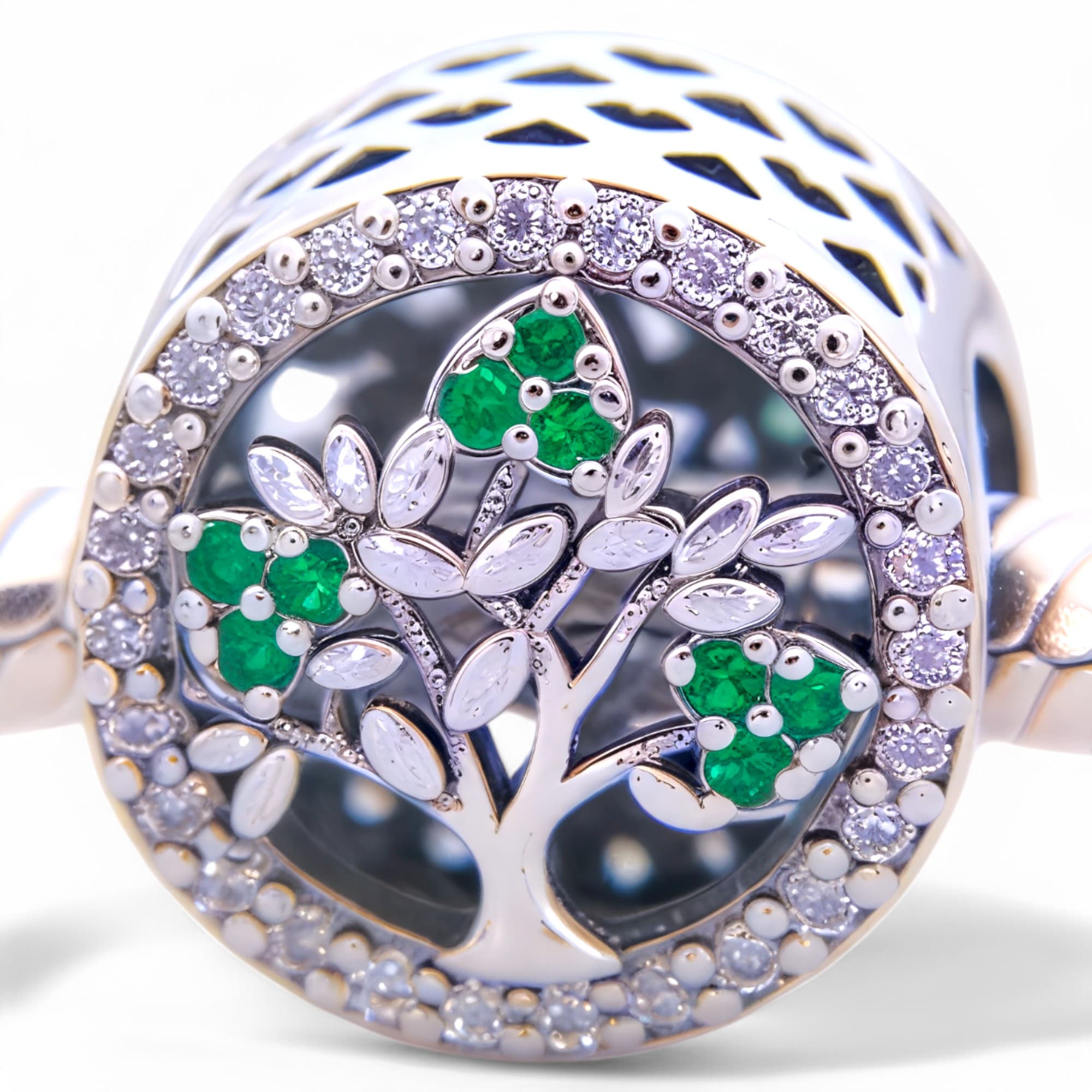 Zawieszka Charms Drzewo życia srebro 925 koralik rodzina