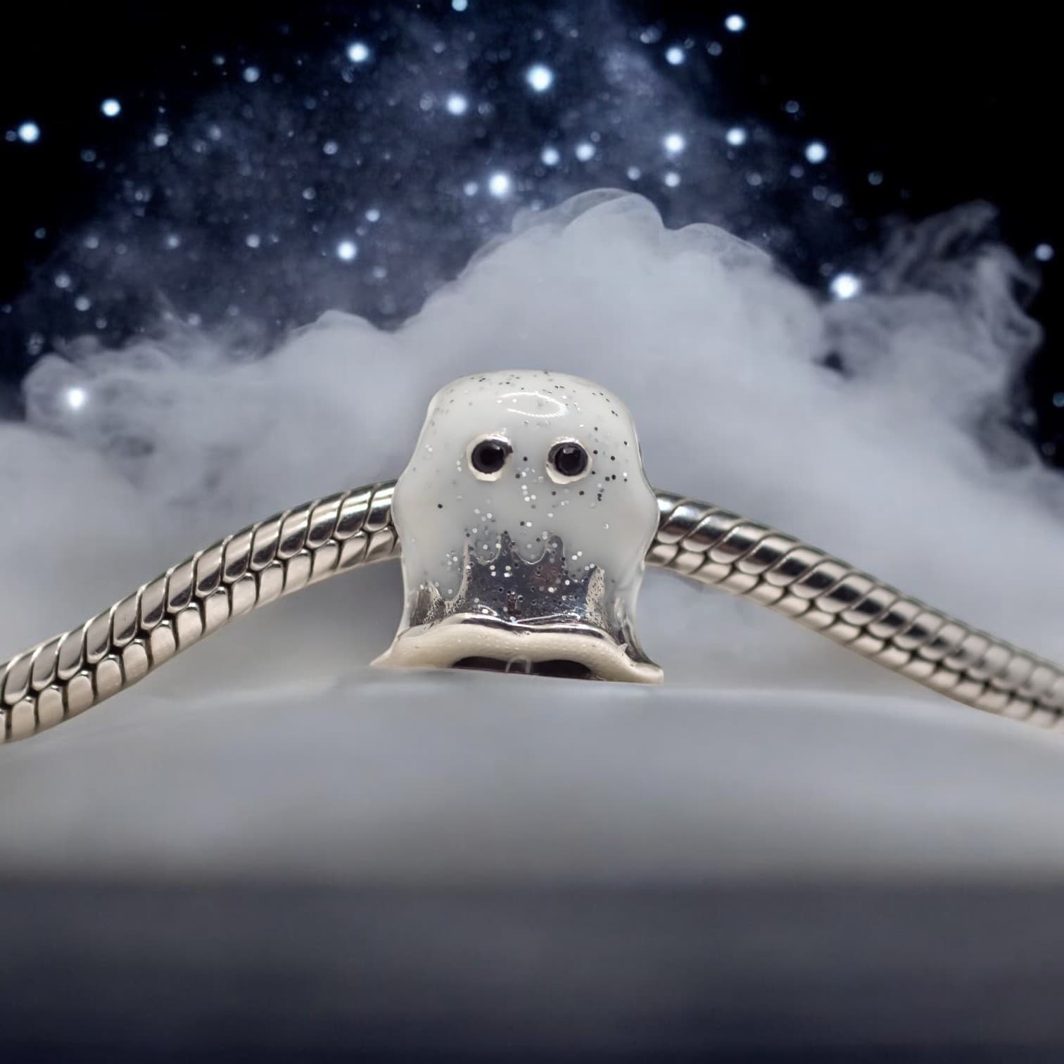 Charms Duszek BOO srebro 925 świecący w nocy zawieszka