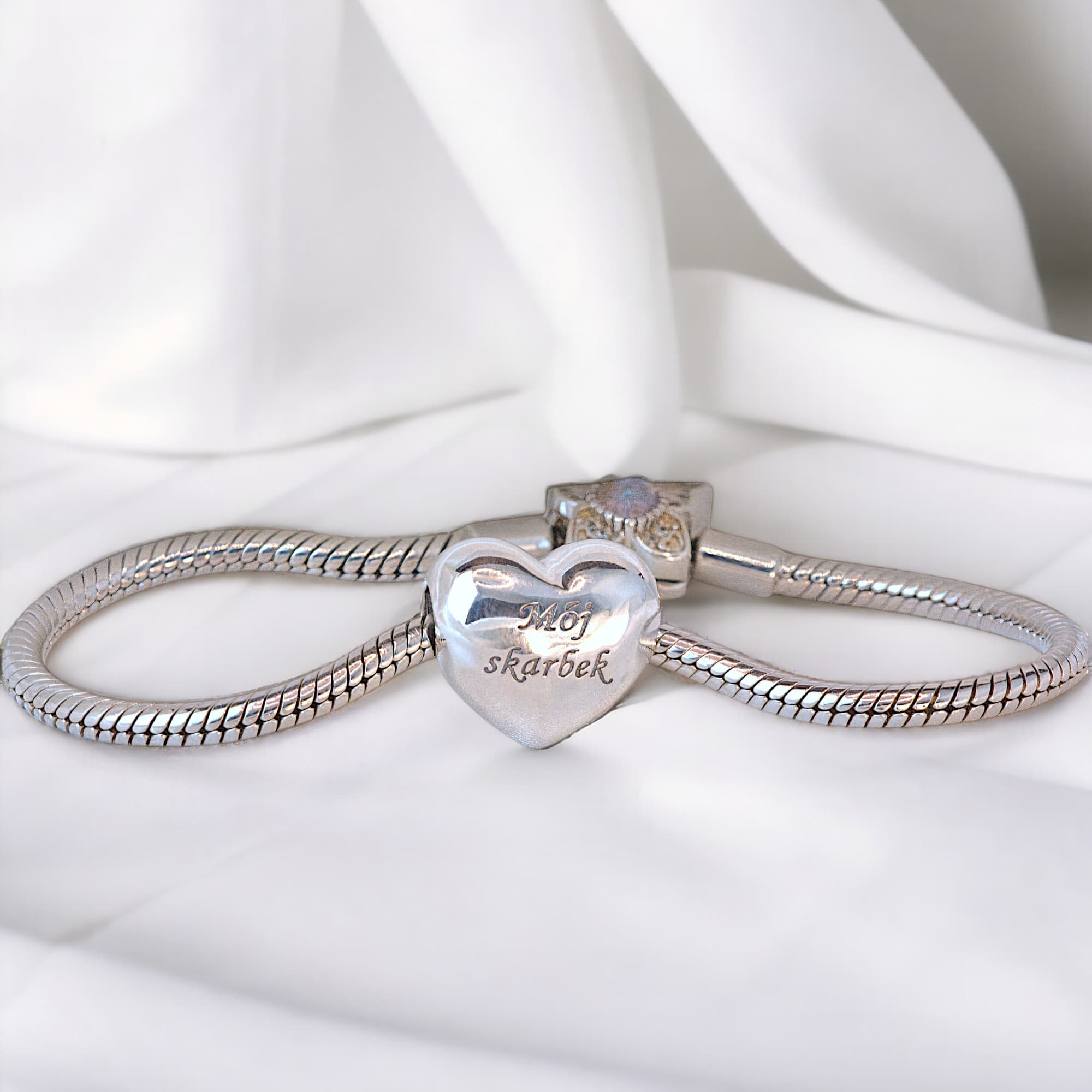 Charms MÓJ SKARBEK prezent dla ukochanej srebro 925