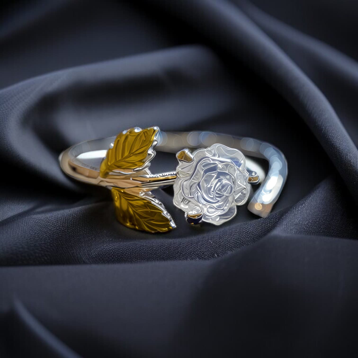 Pierścionek Róża zmieniająca kolor