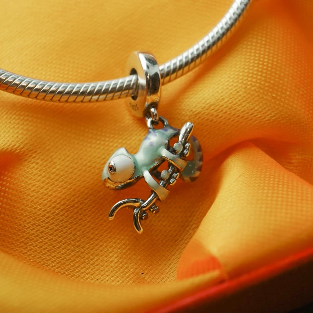 Charms Zmieniający kolor kameleon ze srebra 925