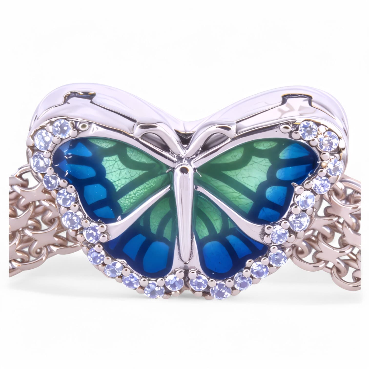 Charms reflexion Morpho Peleides do płaskiej bransoletki Motyl