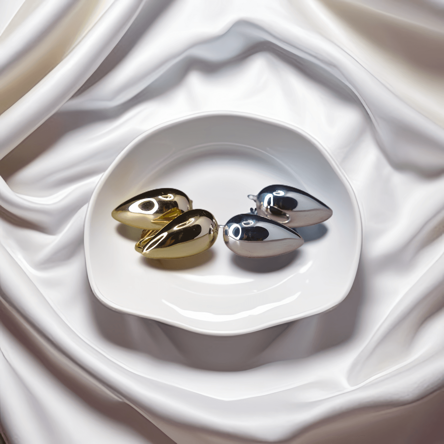 Kolczyki KROPLE o wysokim połysku srebro 925 łzy kropla