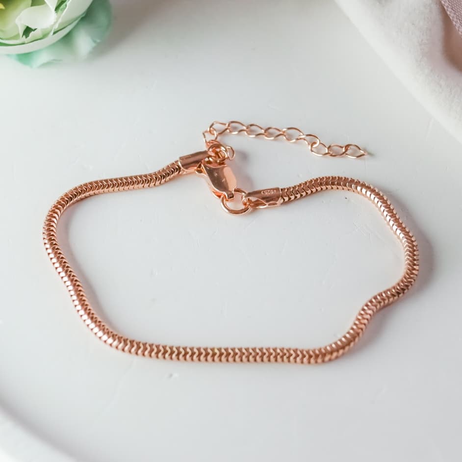 Bransoletka do charms Pandora srebro 925 RÓŻOWE ZŁOTO 18 KARTÓW regulowana