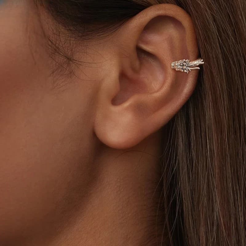 Nausznica kolczyk SMOK fantasy unikalny SREBRO 925