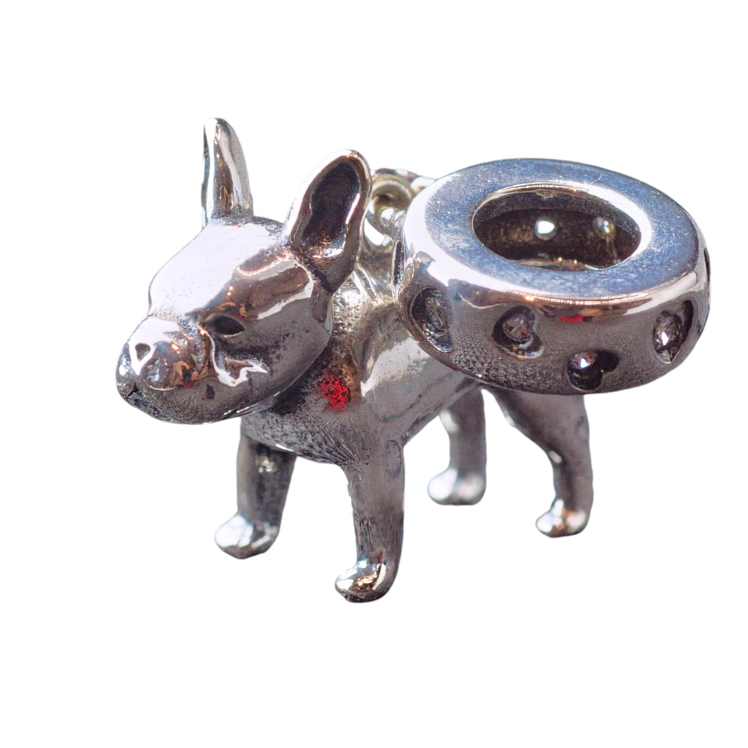 Charms PITBULL srebro 925 pies pupil