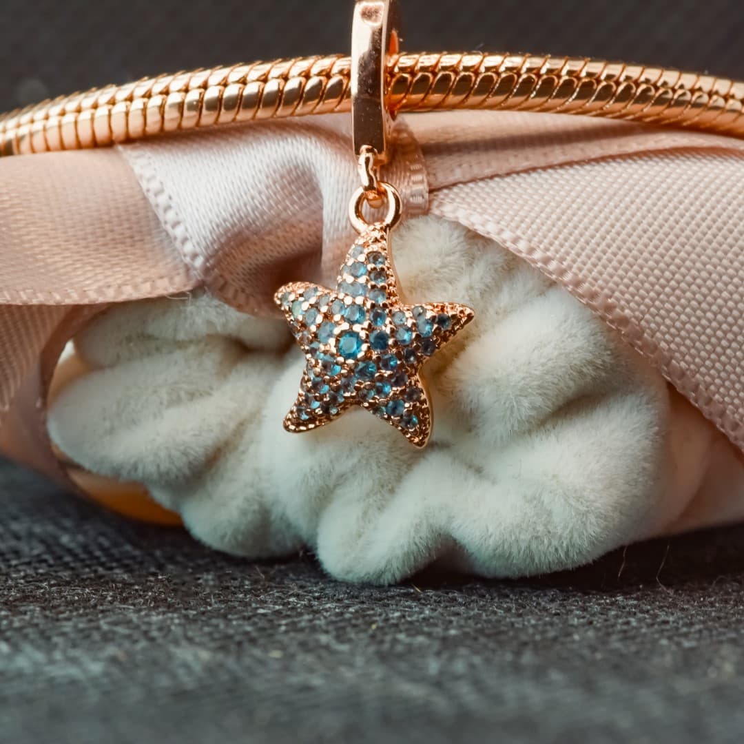 Bransoletka do charms modułowa typu Pandora w kolorze różowego złota