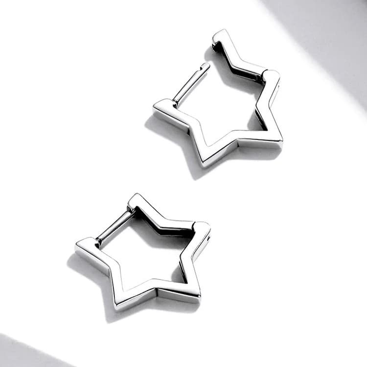 Gwiezdne Kolczyki srebro 925 gwiazdki