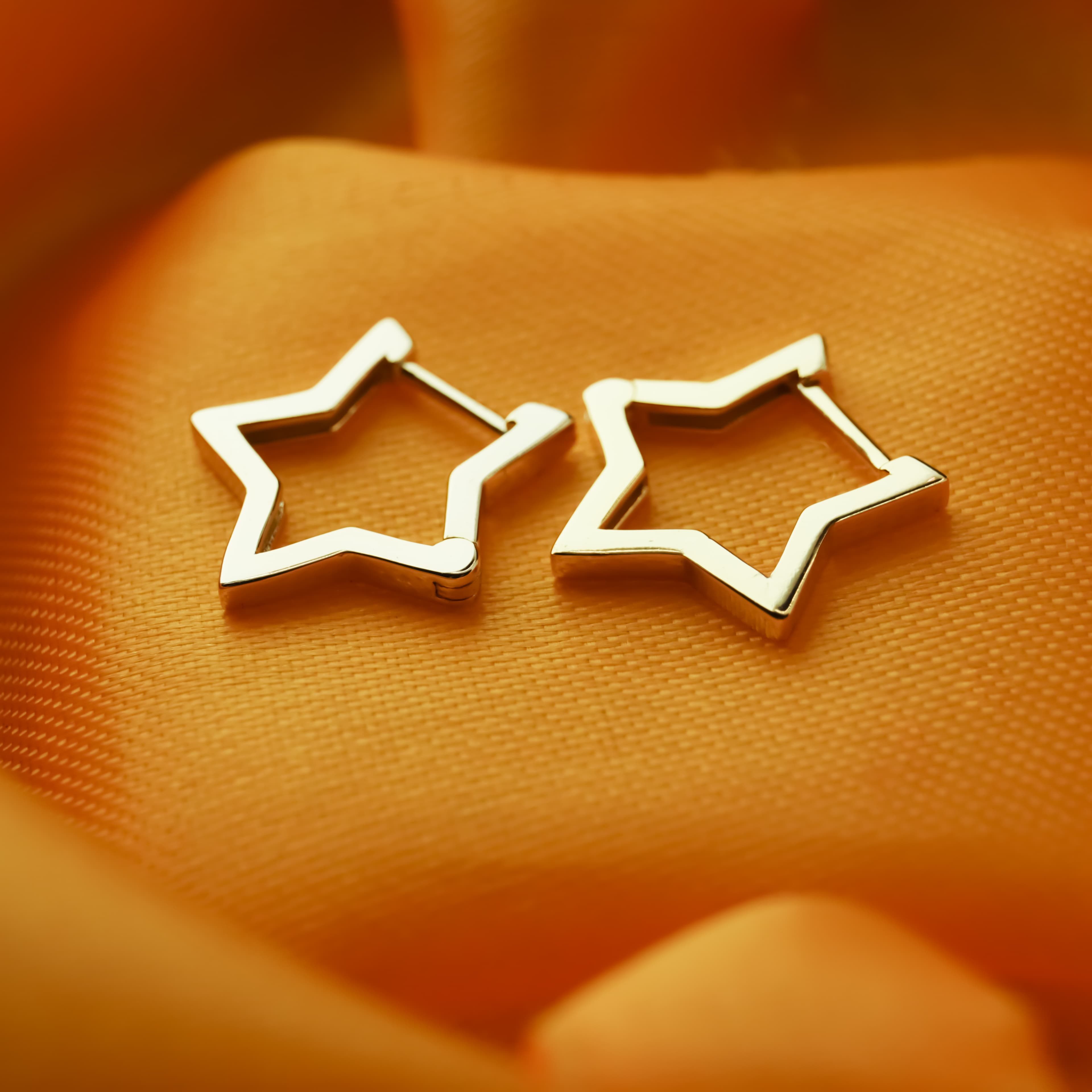 Gwiazdki kolczyki złote srebro 925 gwiazdy