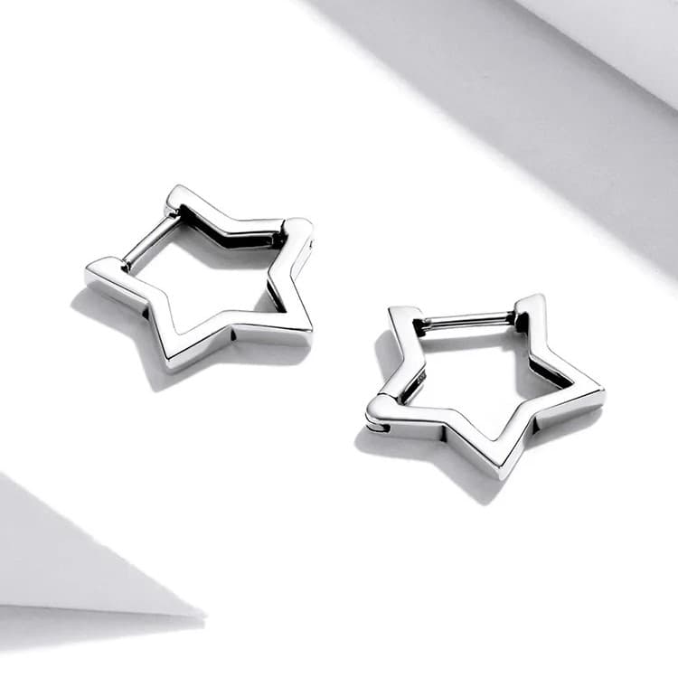 Gwiezdne Kolczyki srebro 925 gwiazdki